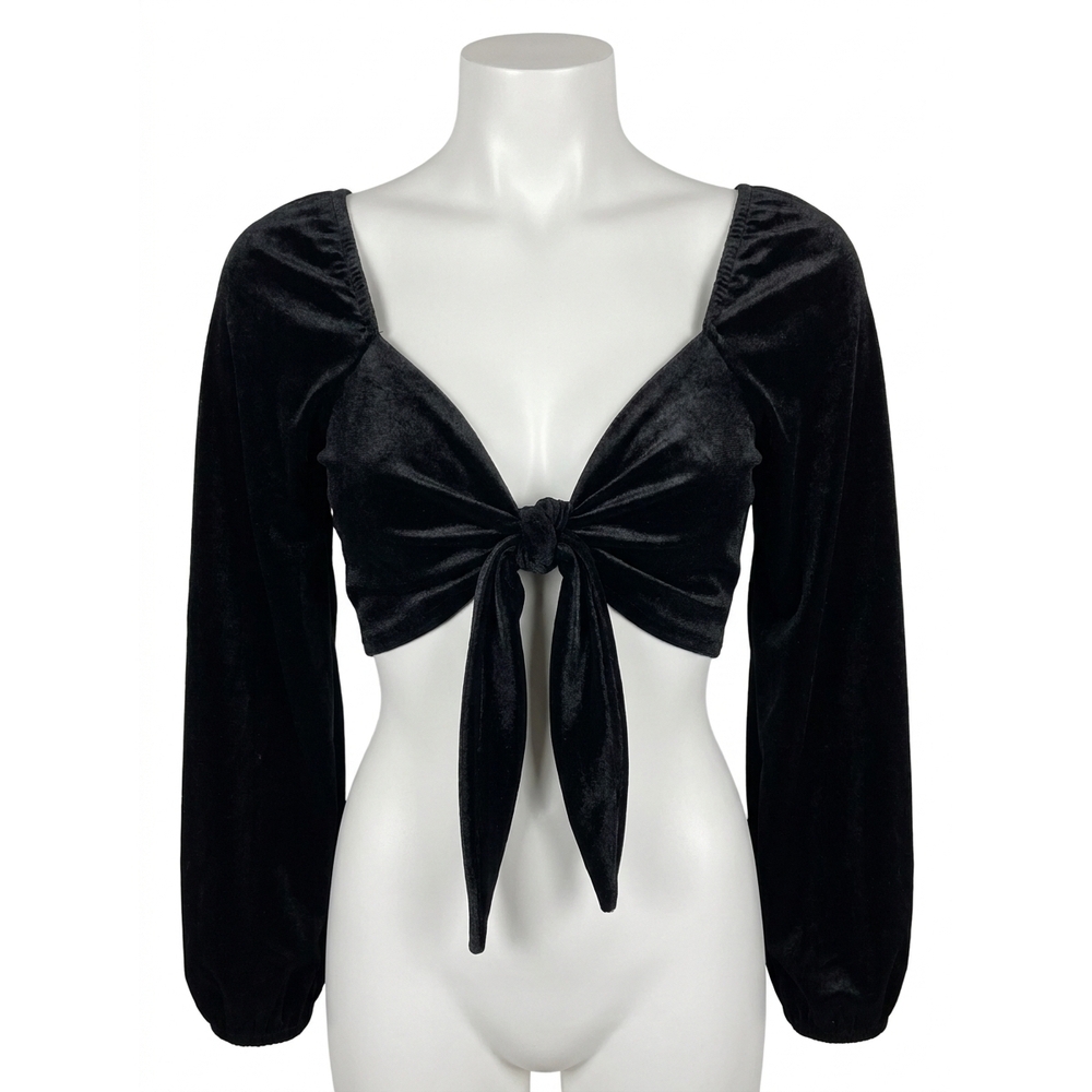 NEW LE LIS luisa front tie top in black